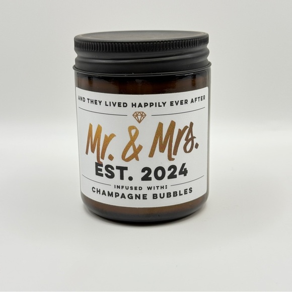 Wax & Wit Other - Wax Wit Mr and Mrs Candle Scented Champagne Bubbles Gift